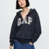 Yetişkin Vintagesoft Arch Logo Fermuarlı Kapüşonlu Sweatshirt