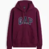 Yetişkin Vintagesoft Arch Logo Fermuarlı Kapüşonlu Sweatshirt