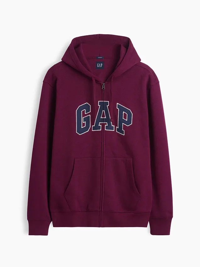 Yetişkin Vintagesoft Arch Logo Fermuarlı Kapüşonlu Sweatshirt