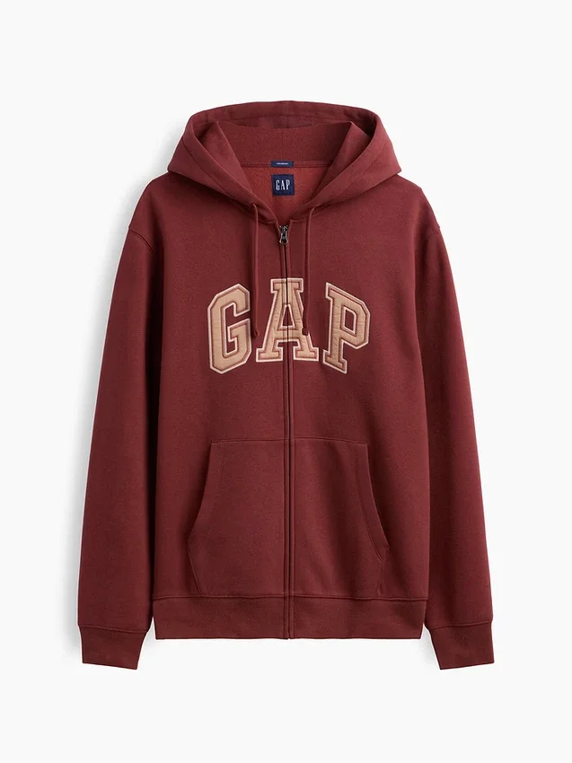 Yetişkin Vintagesoft Arch Logo Fermuarlı Kapüşonlu Sweatshirt