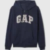 Yetişkin Vintagesoft Arch Logo Fermuarlı Kapüşonlu Sweatshirt