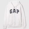 Yetişkin Vintagesoft Arch Logo Fermuarlı Kapüşonlu Sweatshirt