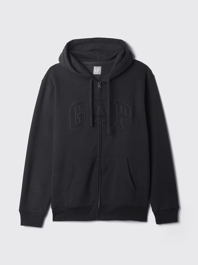 Yetişkin Vintagesoft Arch Logo Fermuarlı Kapüşonlu Sweatshirt