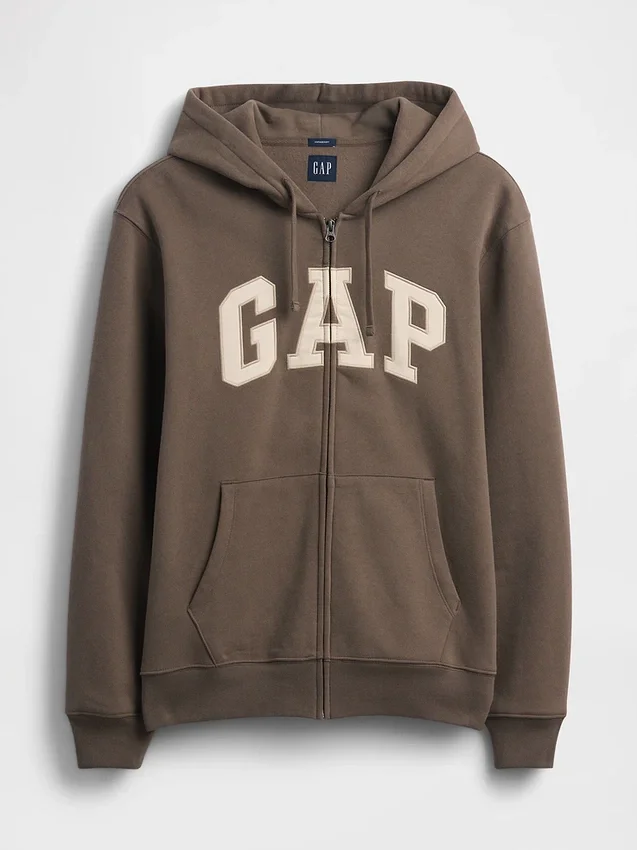 Yetişkin Vintagesoft Arch Logo Fermuarlı Kapüşonlu Sweatshirt