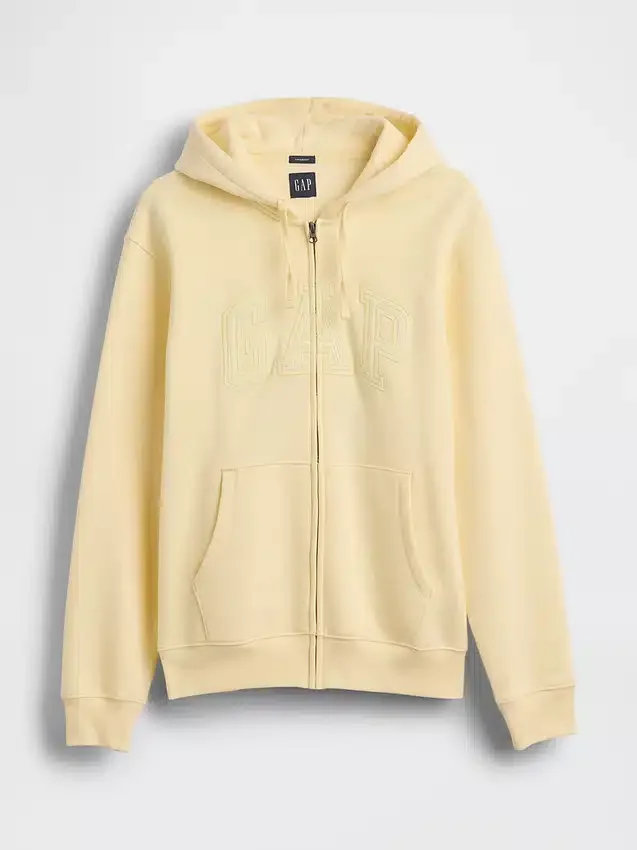 Yetişkin Vintagesoft Arch Logo Fermuarlı Kapüşonlu Sweatshirt