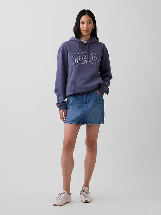 Yetişkin Vintagesoft Arch Logo Kapüşonlu Sweatshirt
