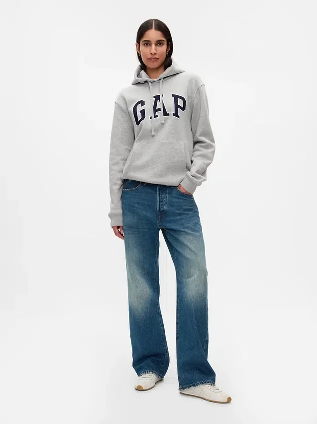 Yetişkin Vintagesoft Arch Logo Kapüşonlu Sweatshirt