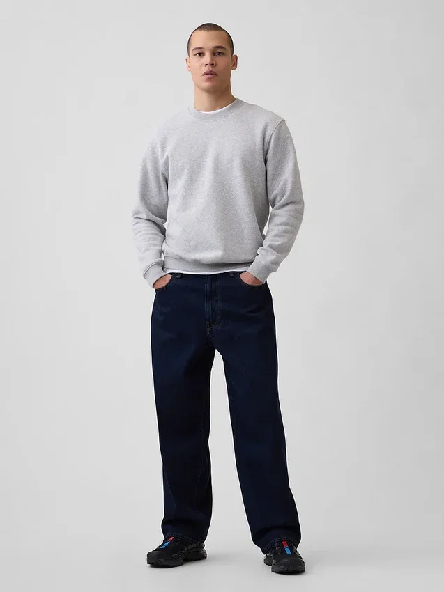 Yetişkin Vintagesoft Bisiklet Yaka Sweatshirt