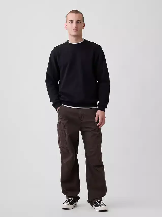 Yetişkin Vintagesoft Bisiklet Yaka Sweatshirt