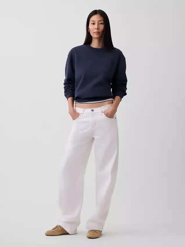 Yetişkin Vintagesoft Bisiklet Yaka Sweatshirt