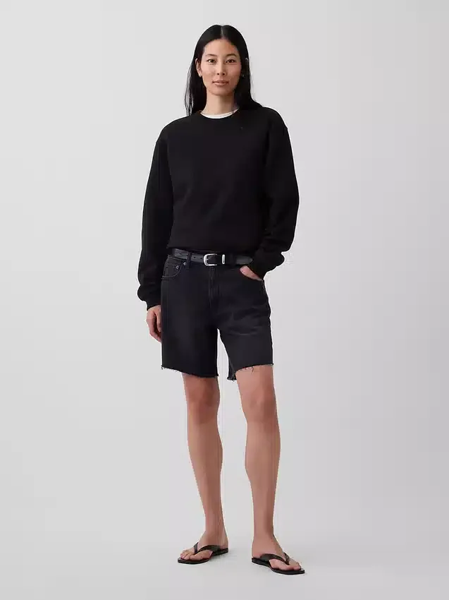 Yetişkin Vintagesoft Bisiklet Yaka Sweatshirt
