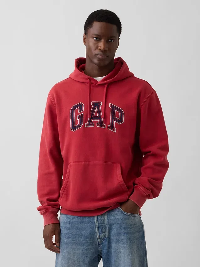 Yetişkin Vintagesoft Geniş Kesim Logolu Kapüşonlu Sweatshirt