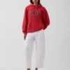 Yetişkin Vintagesoft Geniş Kesim Logolu Kapüşonlu Sweatshirt