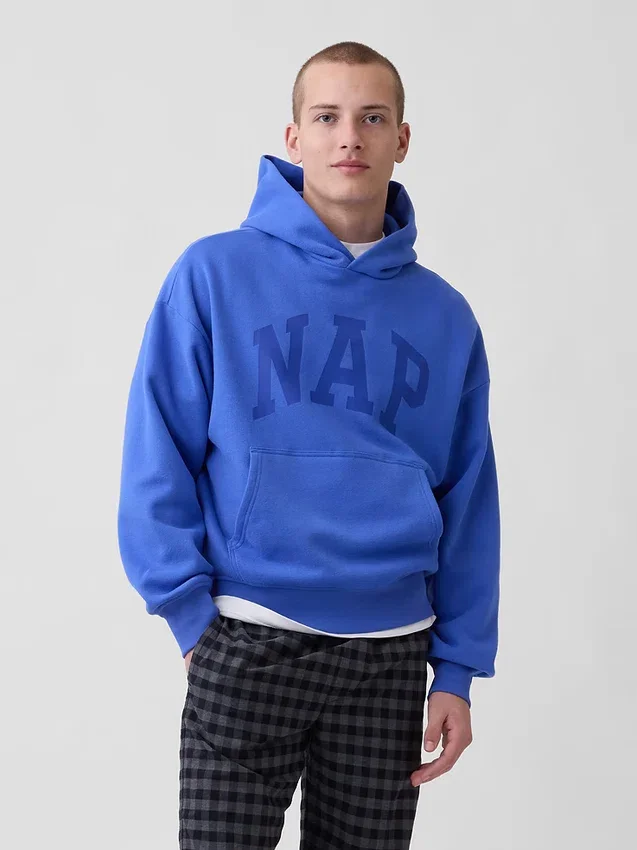 Yetişkin Vintagesoft Nap Logo Kapüşonlu Sweatshirt