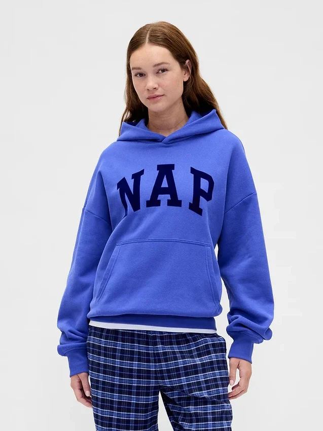 Yetişkin Vintagesoft Nap Logo Kapüşonlu Sweatshirt