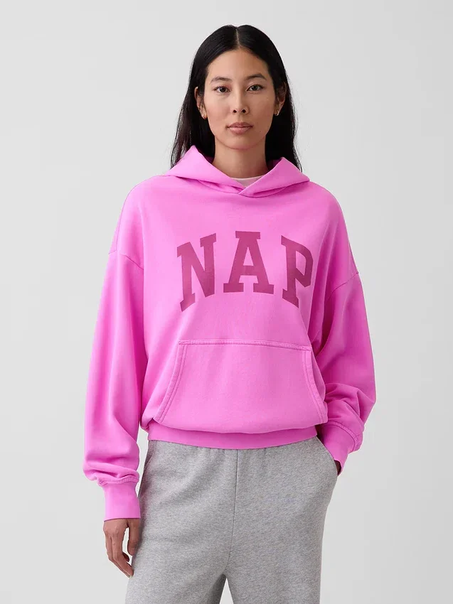 Yetişkin Vintagesoft Nap Logo Kapüşonlu Sweatshirt