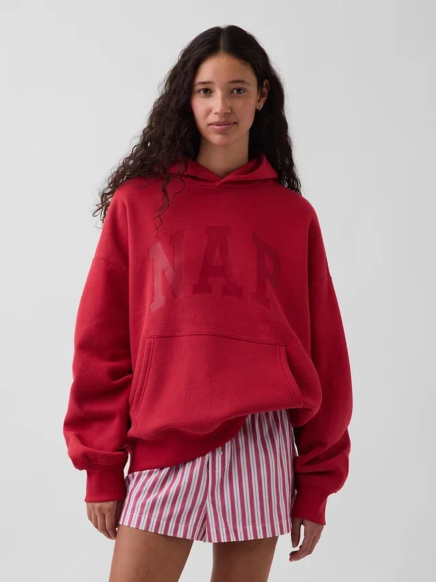 Yetişkin Vintagesoft Nap Logo Kapüşonlu Sweatshirt