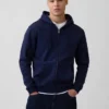 Yetişkin Vintagesoft Rahat Fermuarlı Kapüşonlu Sweatshirt