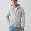 Yetişkin Vintagesoft Rahat Fermuarlı Kapüşonlu Sweatshirt