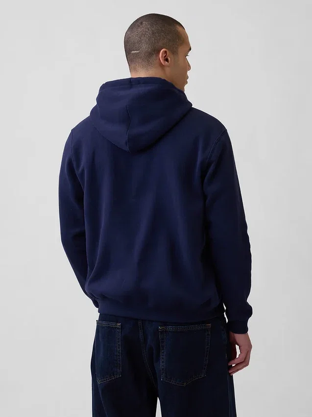 Yetişkin Vintagesoft Rahat Fermuarlı Kapüşonlu Sweatshirt