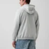 Yetişkin Vintagesoft Rahat Fermuarlı Kapüşonlu Sweatshirt