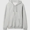 Yetişkin Vintagesoft Rahat Fermuarlı Kapüşonlu Sweatshirt