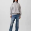 Yetişkinler İçin Ağır Dokuma Oversized Çeyrek Fermuarlı Kazak