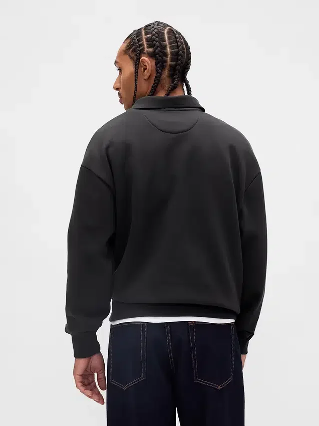 Yetişkinler İçin Ağır Dokuma Oversized Polo Tişört