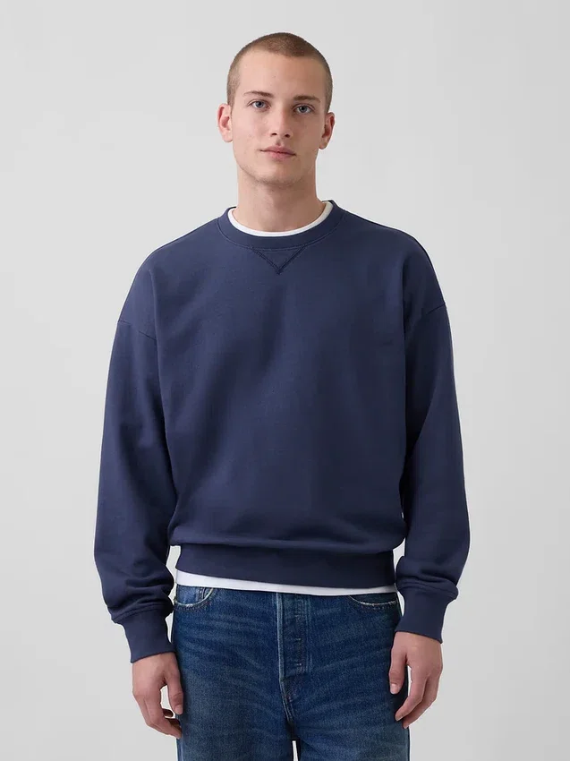 Yetişkinler İçin Ağır Fransız Terli Oversized Sweatshirt