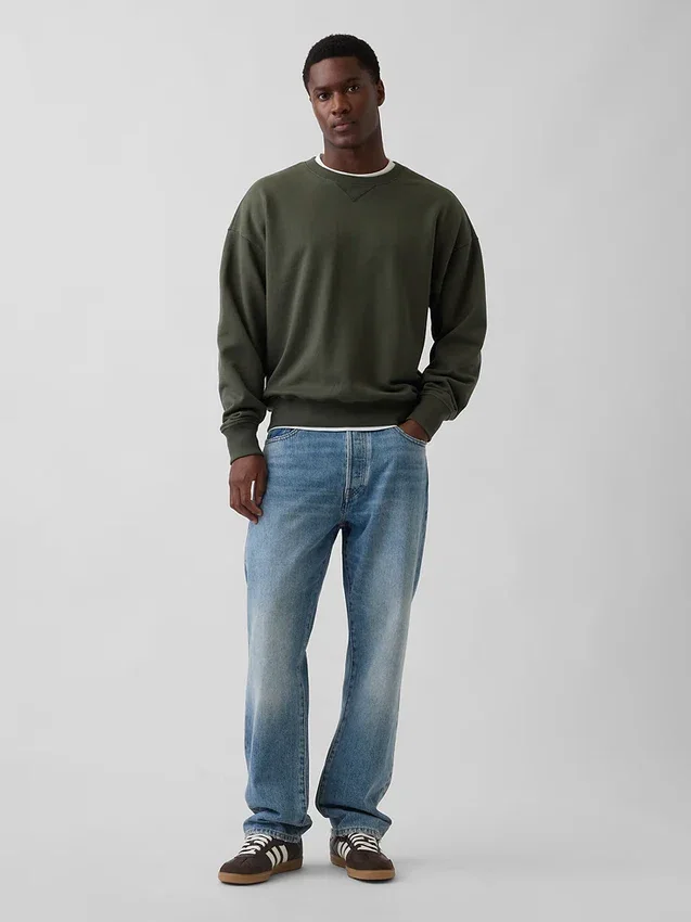 Yetişkinler İçin Ağır Fransız Terli Oversized Sweatshirt