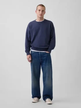 Yetişkinler İçin Ağır Fransız Terli Oversized Sweatshirt