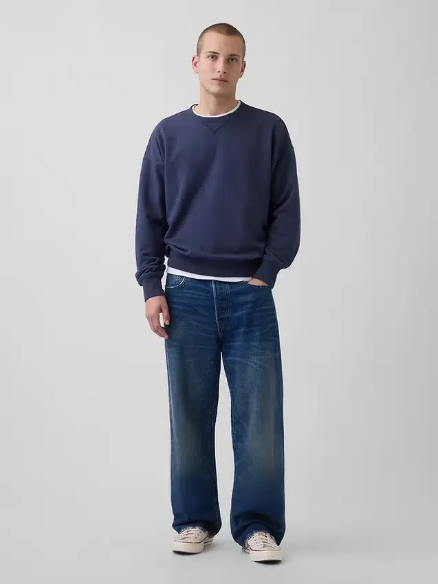 Yetişkinler İçin Ağır Fransız Terli Oversized Sweatshirt