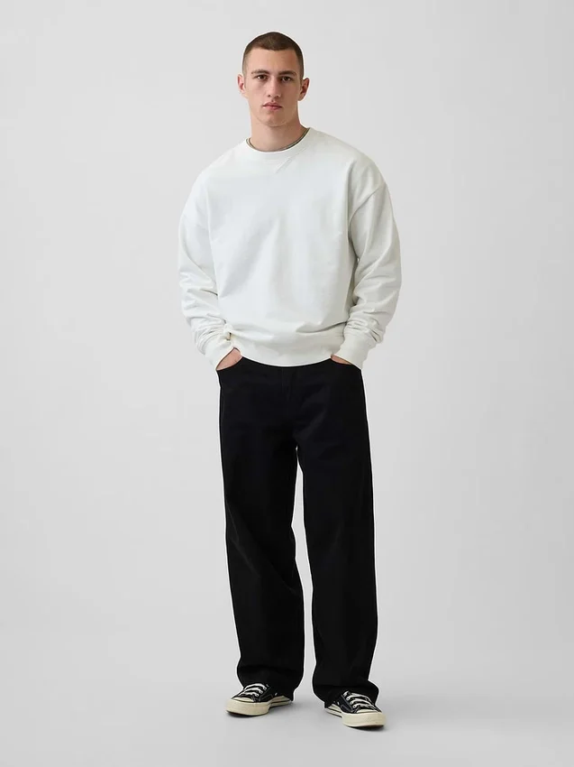 Yetişkinler İçin Ağır Fransız Terli Oversized Sweatshirt
