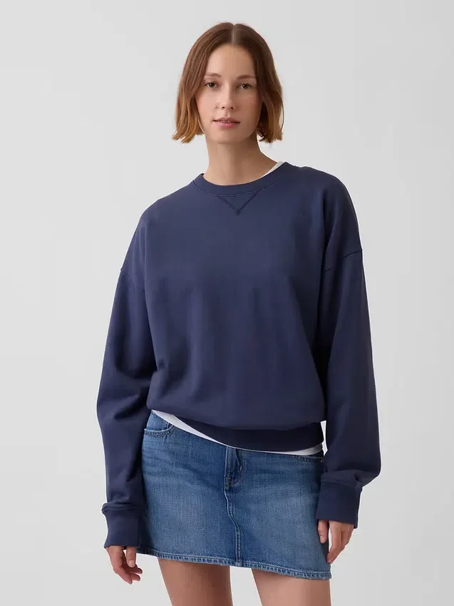 Yetişkinler İçin Ağır Fransız Terli Oversized Sweatshirt