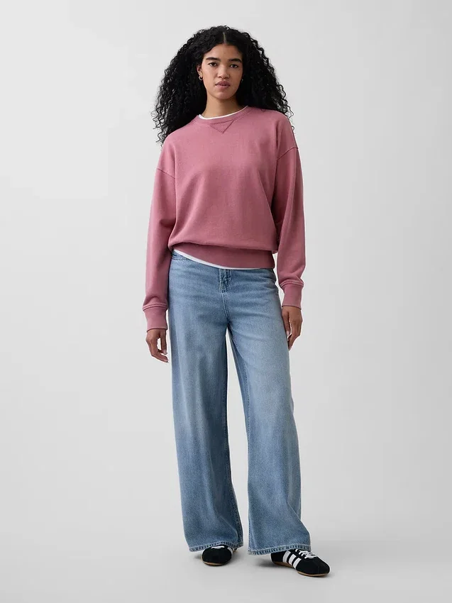 Yetişkinler İçin Ağır Fransız Terli Oversized Sweatshirt