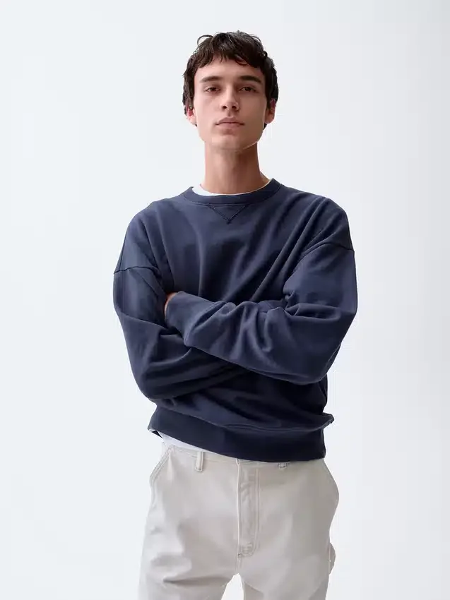 Yetişkinler İçin Ağır Fransız Terli Oversized Sweatshirt