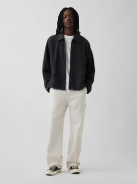 Yetişkinler İçin Ağır Kaliteli Oversized Fermuarlı Ceket