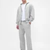 Yetişkinler İçin Ağır Kaliteli Oversized Fermuarlı Kapüşonlu Sweatshirt
