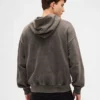 Yetişkinler İçin Ağır Kaliteli Oversized Fermuarlı Kapüşonlu Sweatshirt