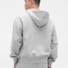 Yetişkinler İçin Ağır Kaliteli Oversized Fermuarlı Kapüşonlu Sweatshirt
