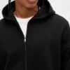 Yetişkinler İçin Ağır Kaliteli Oversized Fermuarlı Kapüşonlu Sweatshirt