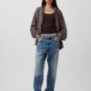 Yetişkinler İçin Ağır Kaliteli Oversized Fermuarlı Kapüşonlu Sweatshirt