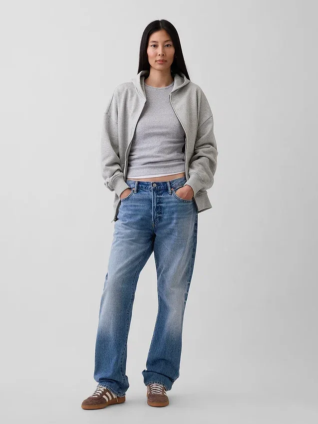 Yetişkinler İçin Ağır Kaliteli Oversized Fermuarlı Kapüşonlu Sweatshirt