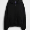Yetişkinler İçin Ağır Kaliteli Oversized Fermuarlı Kapüşonlu Sweatshirt