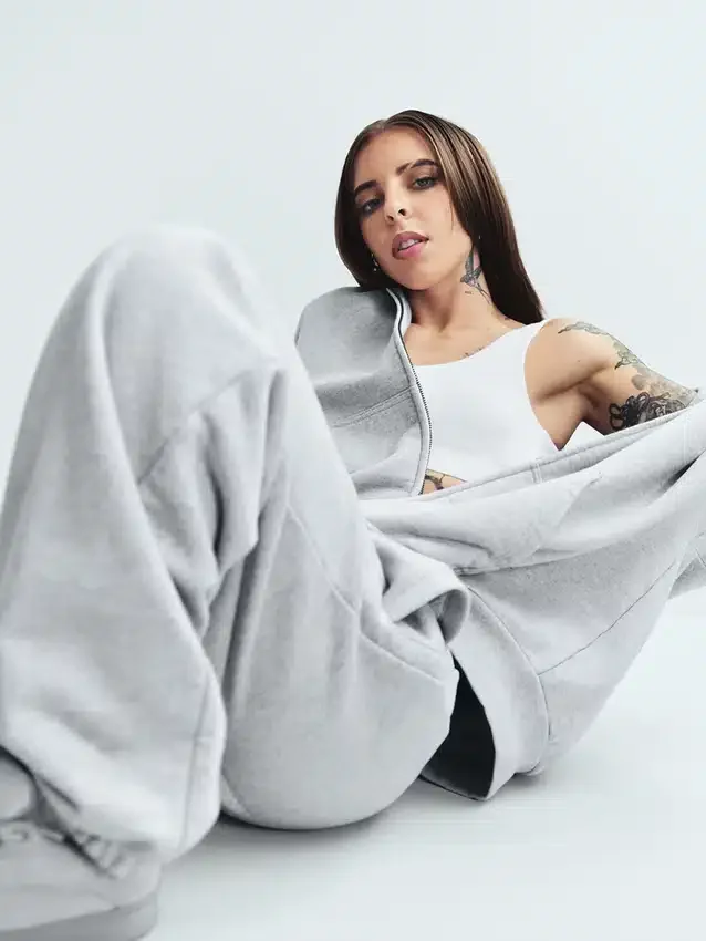 Yetişkinler İçin Ağır Kaliteli Oversized Fermuarlı Kapüşonlu Sweatshirt