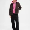 Yetişkinler İçin Ağır Kaliteli Oversized Kısa Fermuarlı Kapüşonlu Sweatshirt