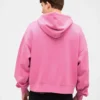 Yetişkinler İçin Ağır Kaliteli Oversized Kısa Fermuarlı Kapüşonlu Sweatshirt