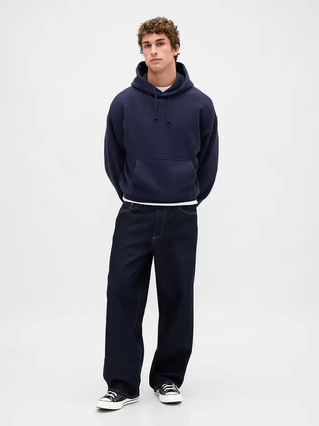 Yetişkinler İçin Ekstra Ağır Fransız Teri Kapüşonlu Sweatshirt