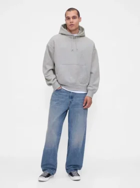 Yetişkinler İçin Ekstra Ağır Fransız Teri Kapüşonlu Sweatshirt