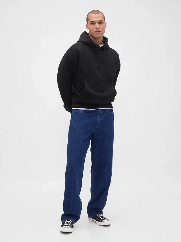 Yetişkinler İçin Ekstra Ağır Fransız Teri Kapüşonlu Sweatshirt